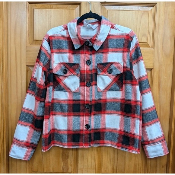 BB Dakota Tops - BB Dakota Steve Madden Women's Large Jacket Shirt Flannel Button Front Collar